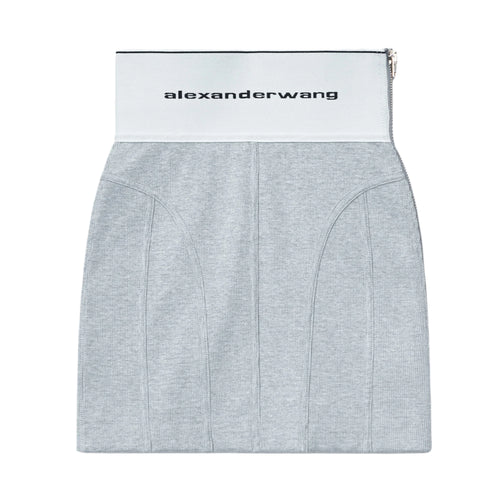 Gray Logo Elastic Skirt