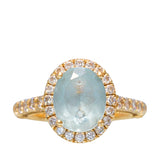18K Yellow Gold Aquamarine Ring