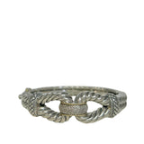 18K Gold & Silver Twisted Cable Diamond