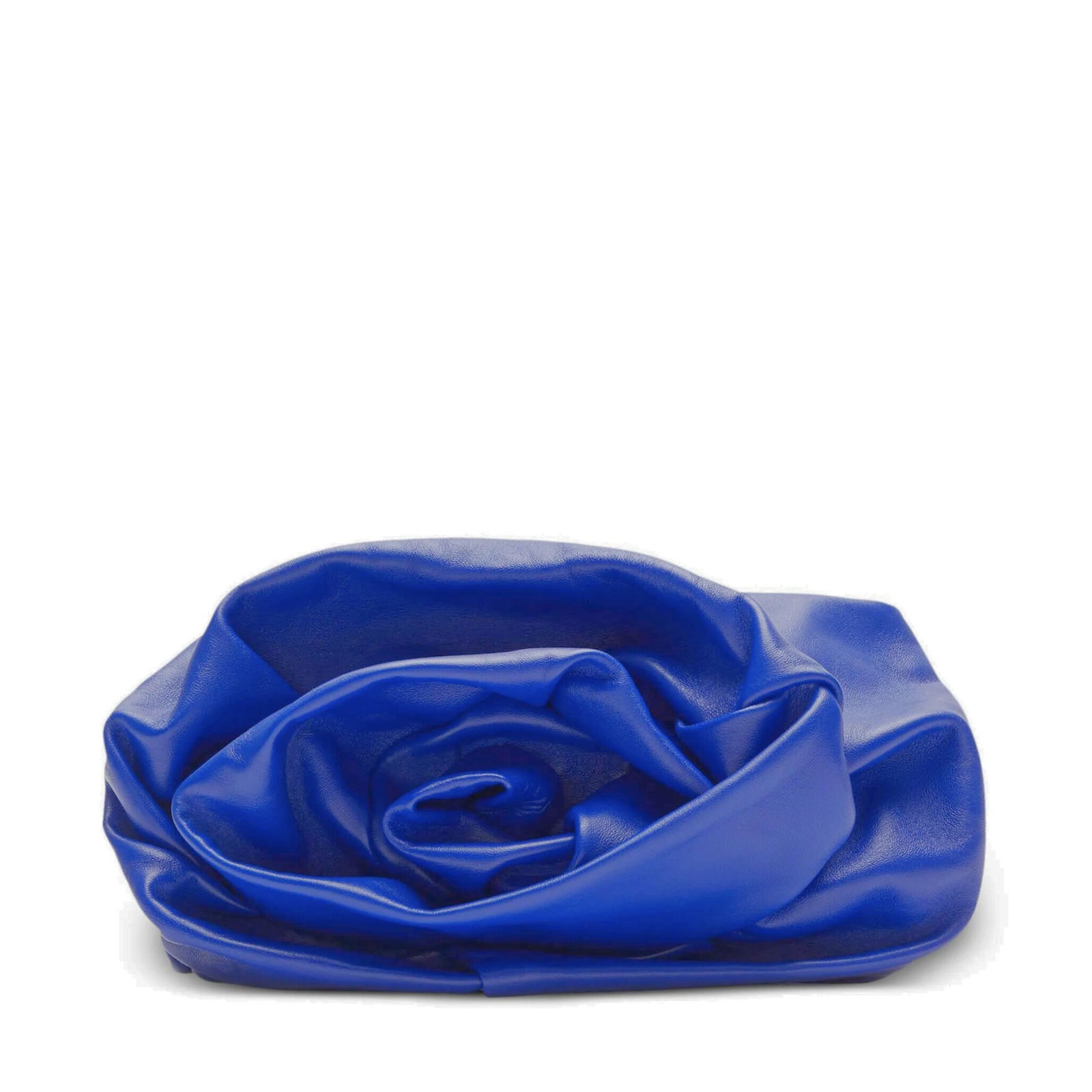 Rose Ruched Leather Clutch Bag