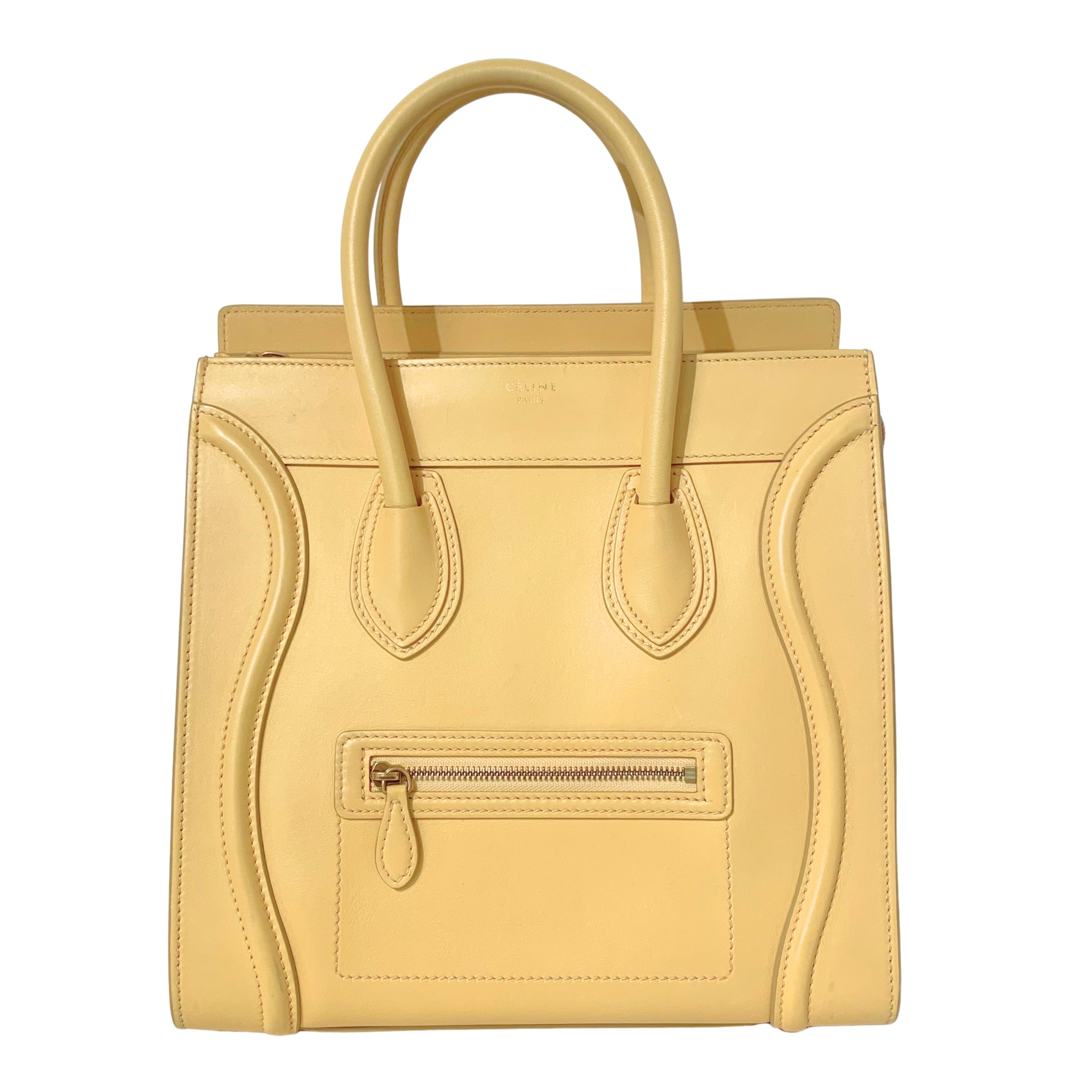 Smooth Calfskin Mini Luggage Citron