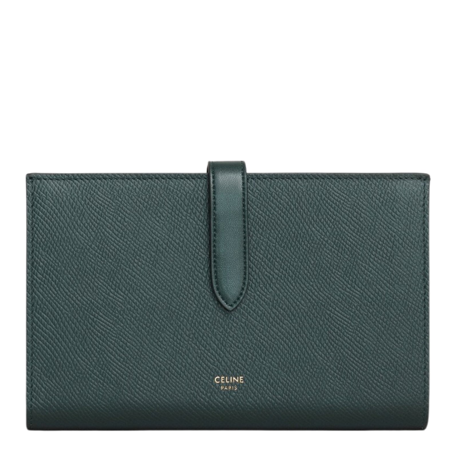 Large Strap Wallet in Grained Calfskin