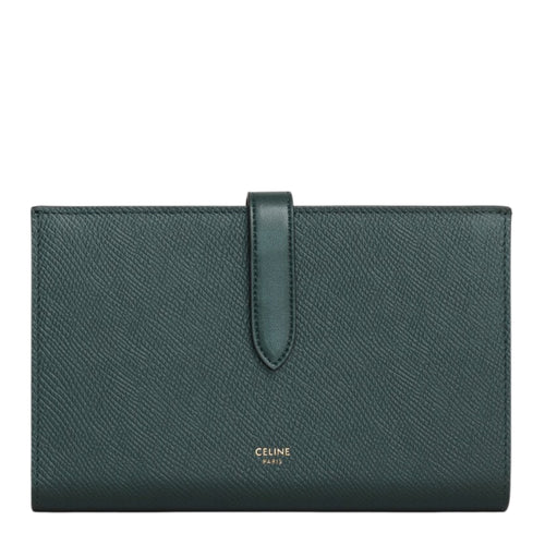 Large Strap Wallet in Grained Calfskin