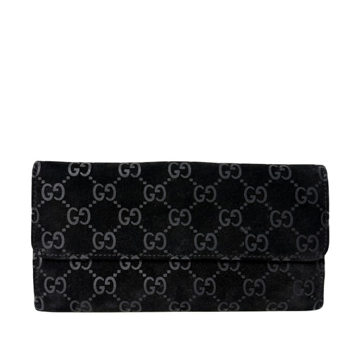 GG Pattern Suede Wallet