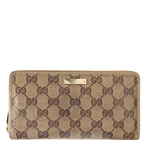 GG Canvas Zip Around Wallet