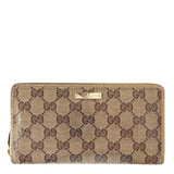 GG Canvas Zip Around Wallet