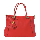 Pebbled Calfskin Bella Top Handle Red
