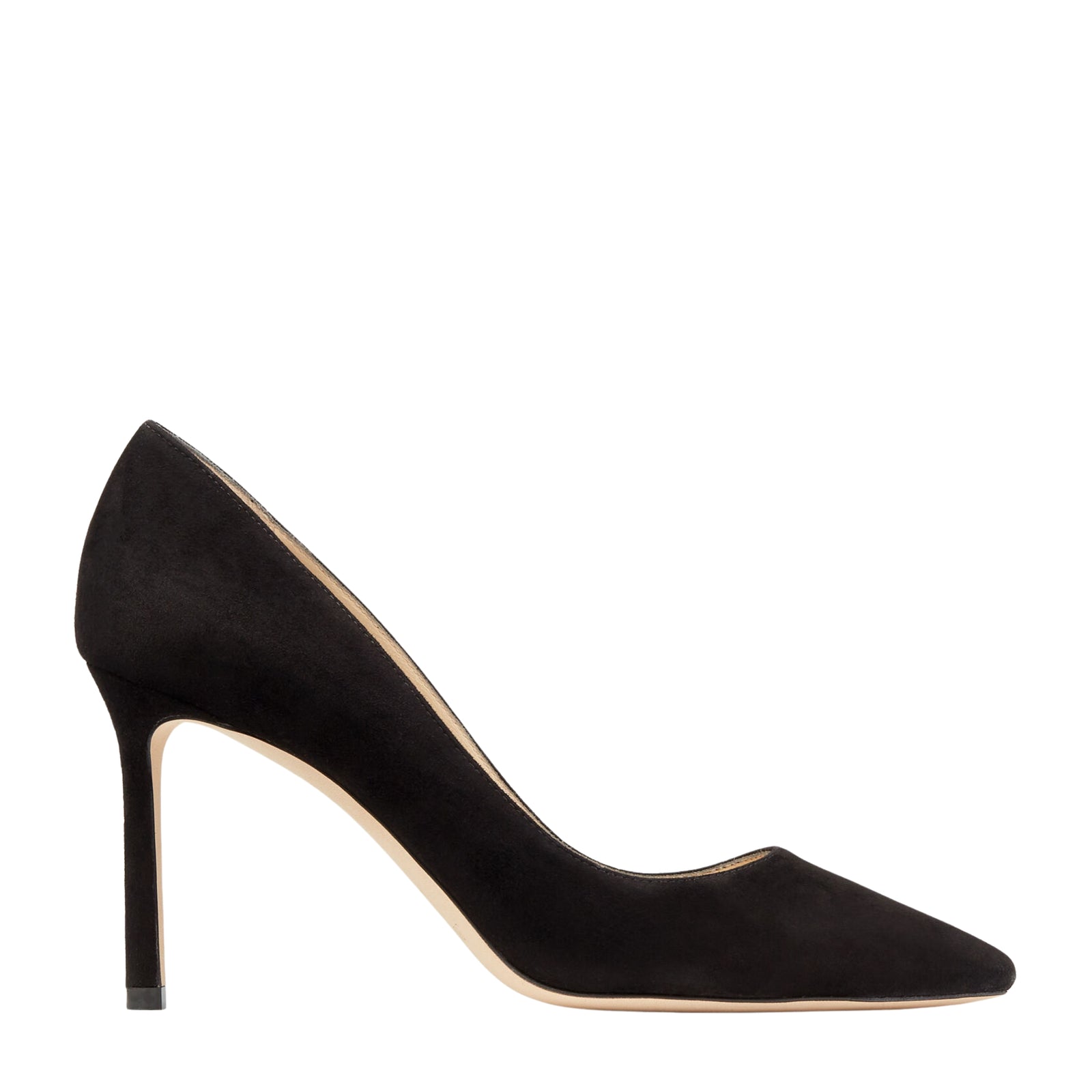 Romy 85 Pointed Pumps in Black Suede 41.5