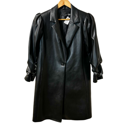 Black Vegan Leather Coat