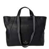 Black Large Leather Tote Bag