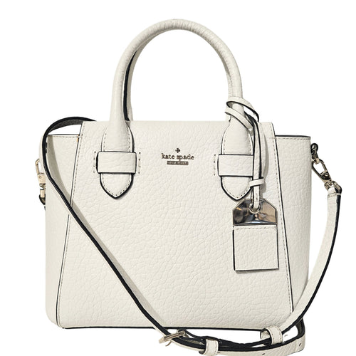 Carter Street White Pebbled Satchel