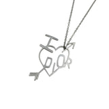 'I Love Dior' Silver Heart Necklace