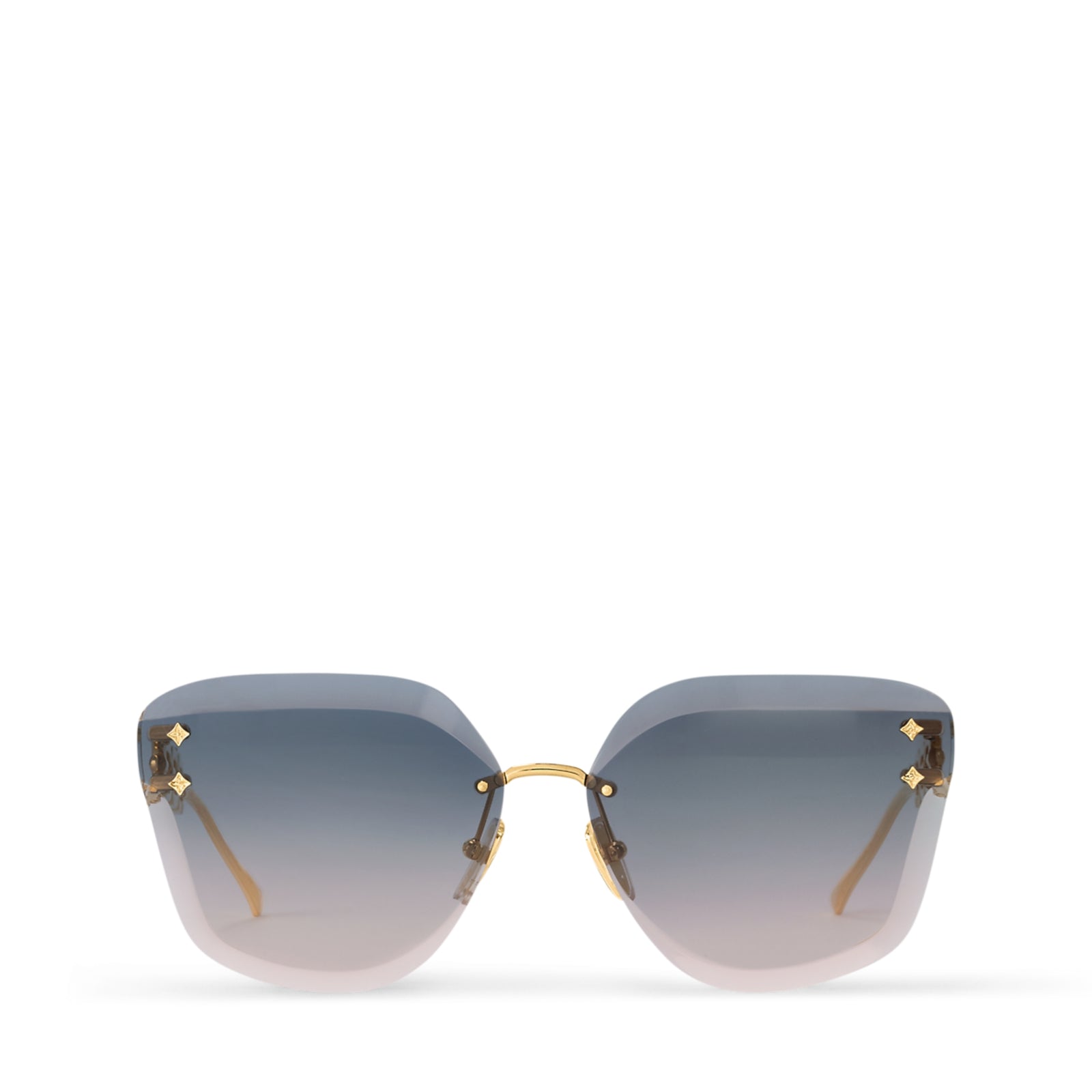 Jewel Cat Eye Sunglasses in Gradient Blue