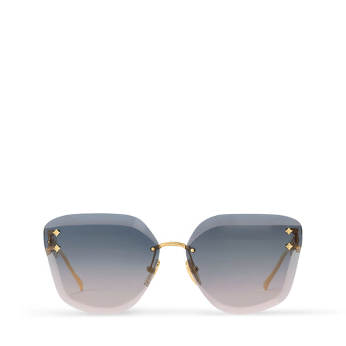 Jewel Cat Eye Sunglasses in Gradient Blue
