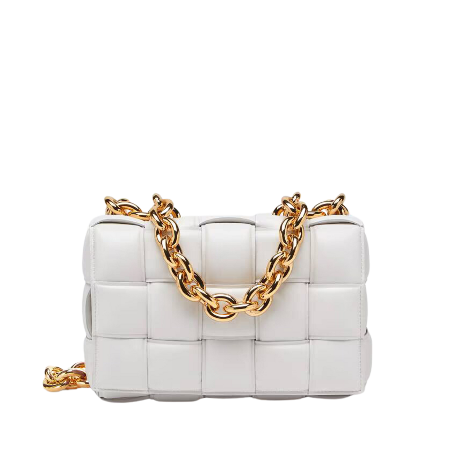 Lambskin Maxi Intreccio Padded Chain Cassette Crossbody Bag Loom Magpie Boutique