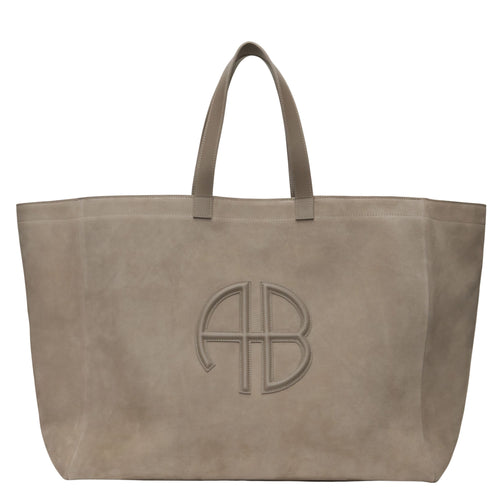 XL Rio Suede Tote in Taupe