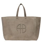 XL Rio Suede Tote in Taupe