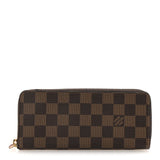 Damier Ebene Clemence Wallet Rose Ballerine