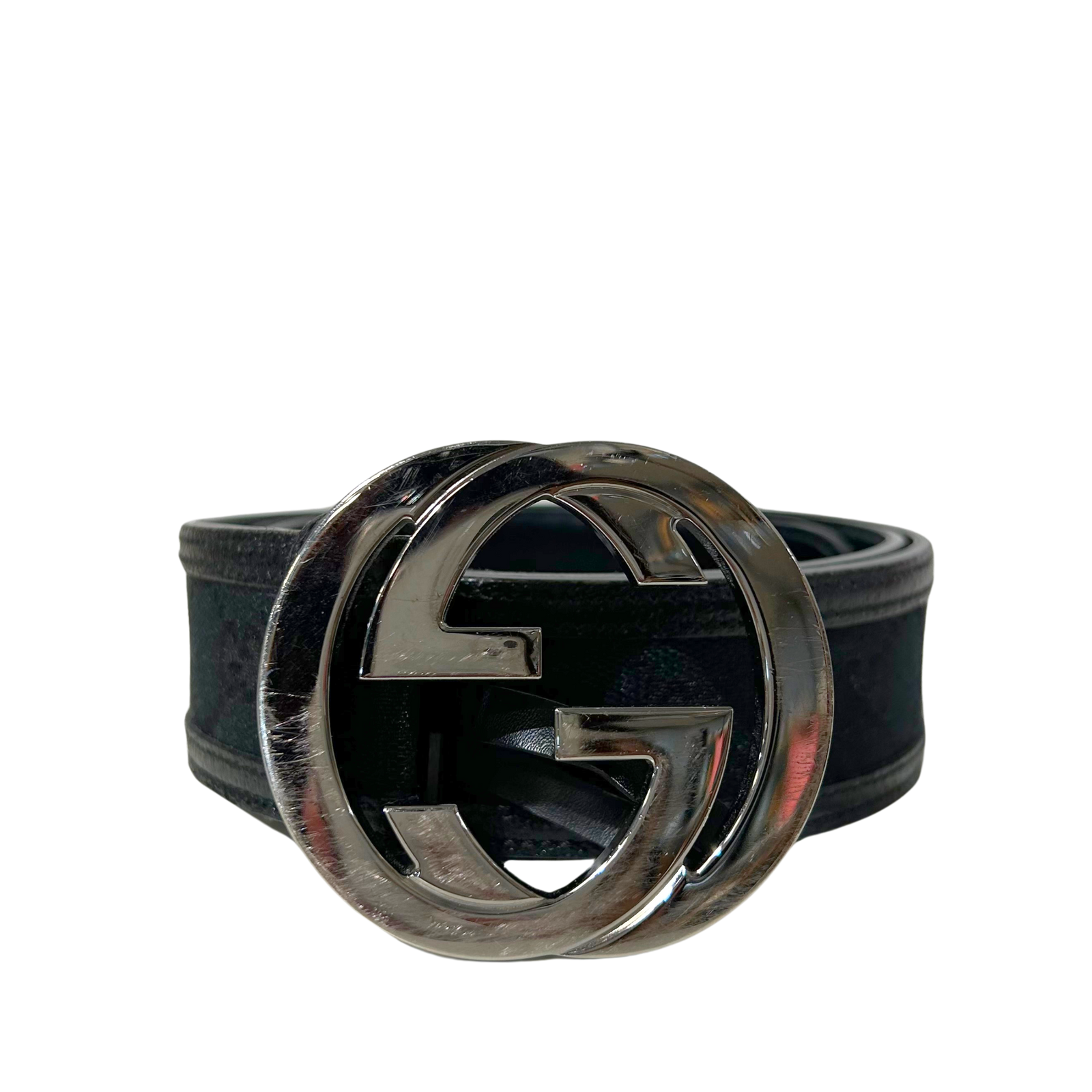 Unisex Monogram Black GG Belt
