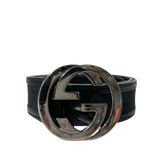 Unisex Monogram Black GG Belt