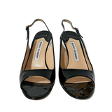 Black Peep Toe Heels 37