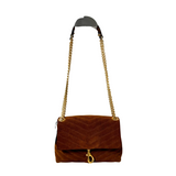 Brown Suede Crossbody Bag