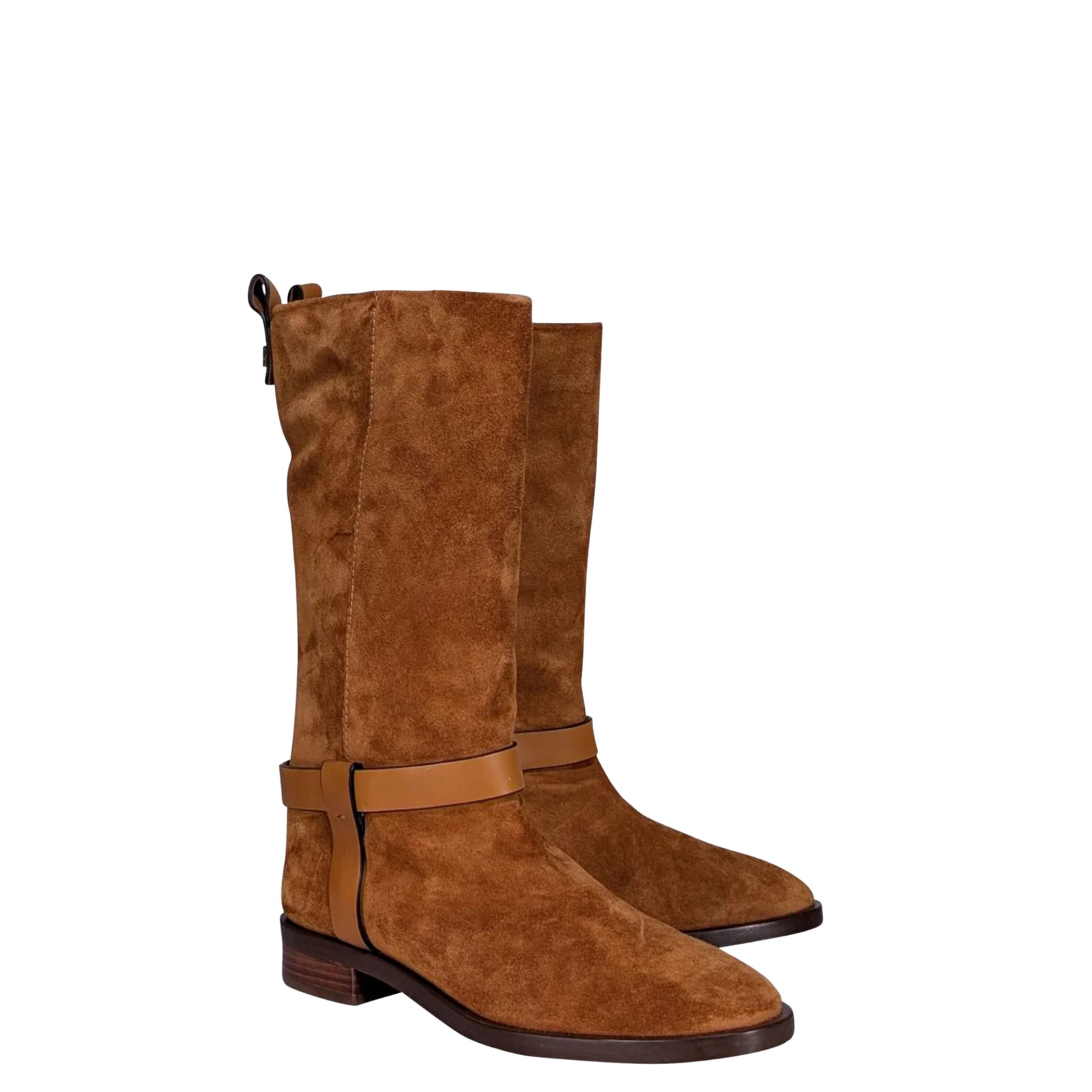 Tan Suede Casey Mid Calf Boots 9.5