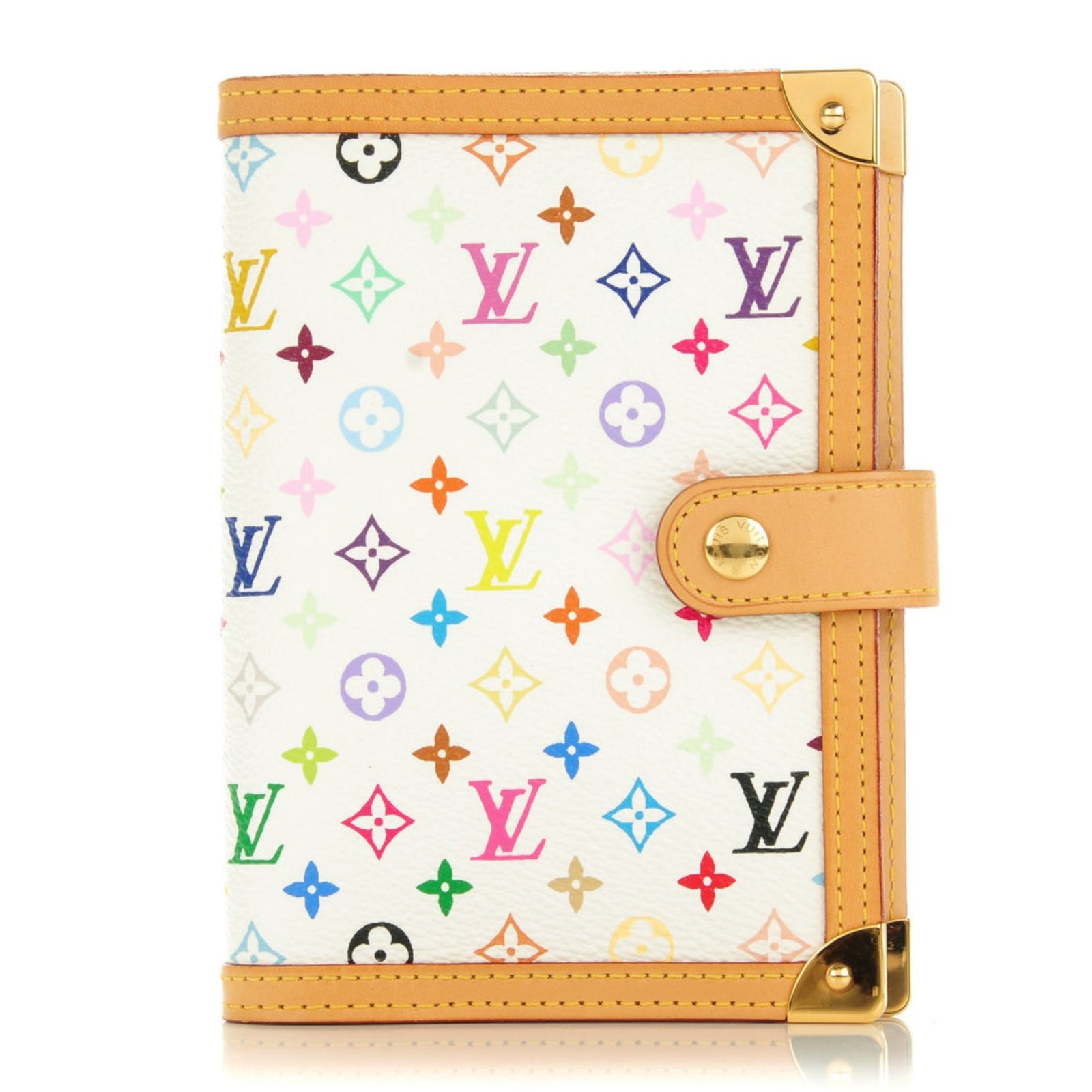 Monogram Multicolor Small Ring Agenda Cover White