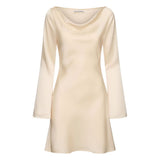 Almond Pike Satin Dress