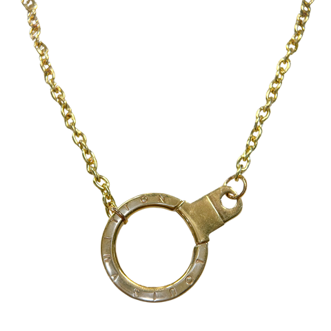 Unisex Repurposed Padlock Necklace Cuban Chain