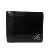 Saffiano Leather Emblem Bifold Wallet
