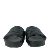 Lambskin Embossed Monogram Jumbo Flatform Mule Sandals 40