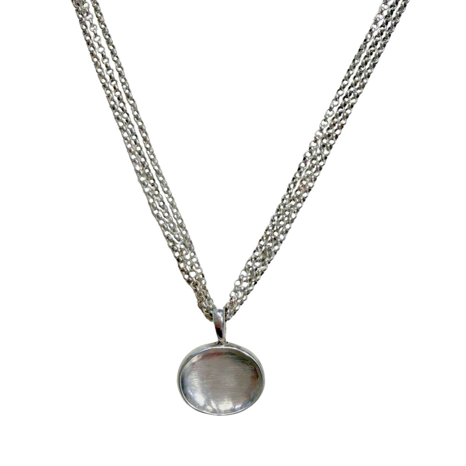 Trio Chain Oval Pendant