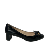 Prada Sport Patent Leather Bow Round Toe Pumps 39