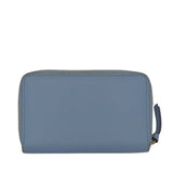 Dollar Calfskin Medium Swing Zip Around Wallet Light Blue