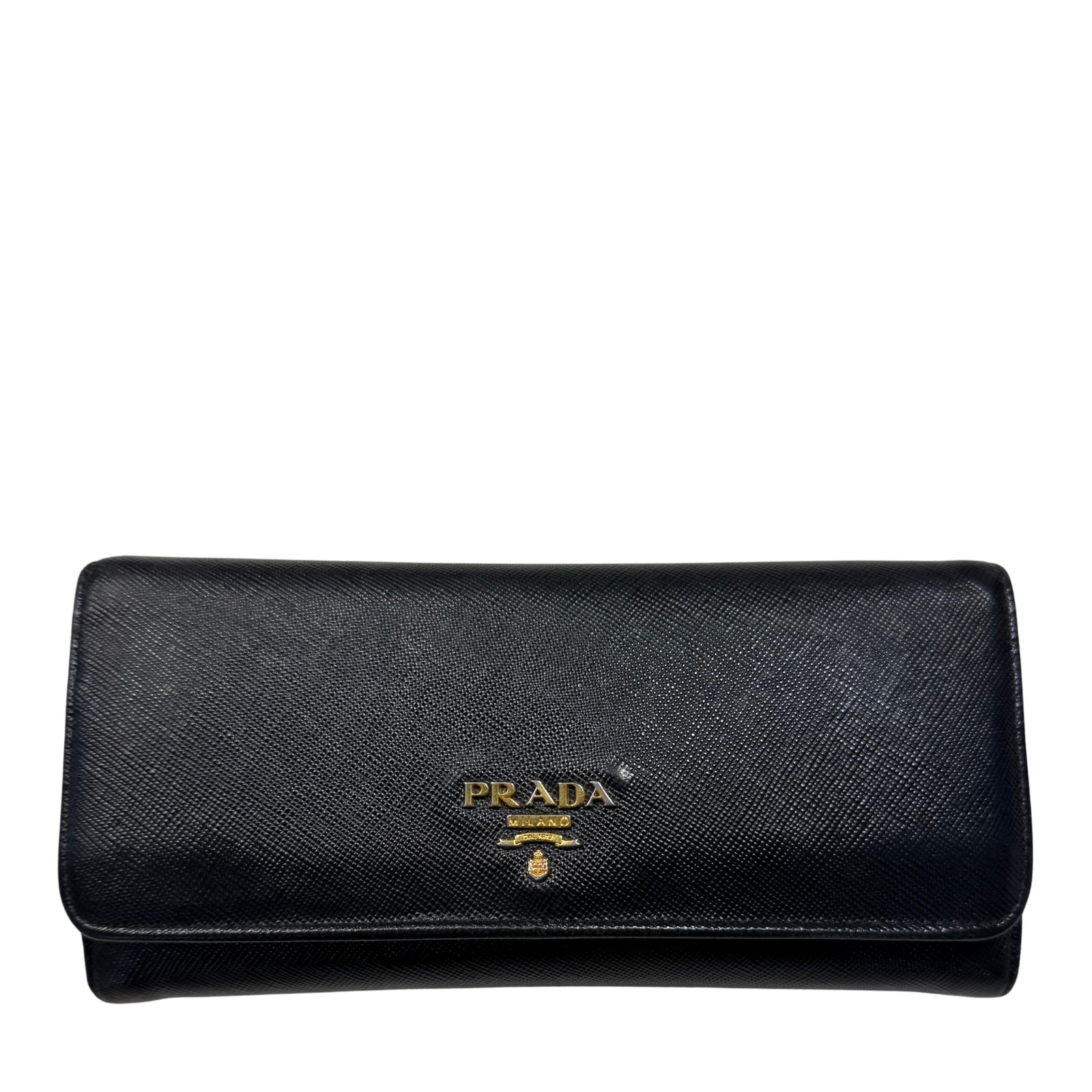 Long Wallet in Black Saffiano Leather