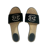 Suede Colorblock Pattern Slides 40