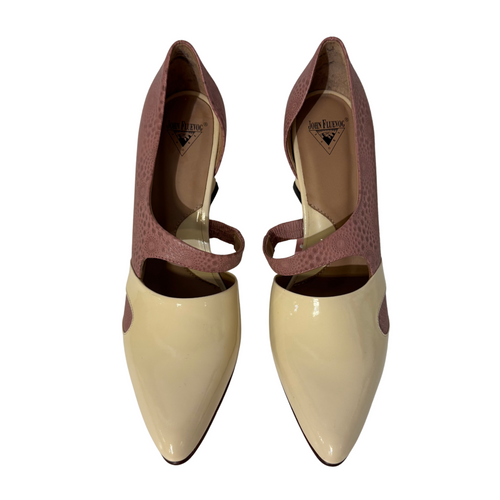 Pink White Heels 8.5