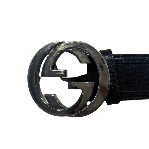 Unisex Monogram Black GG Belt