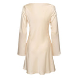 Almond Pike Satin Dress