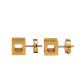 Gold Lacquered Cage d'H Earrings