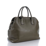 Saffiano Cuir Top Handle Dome Tote Militare
