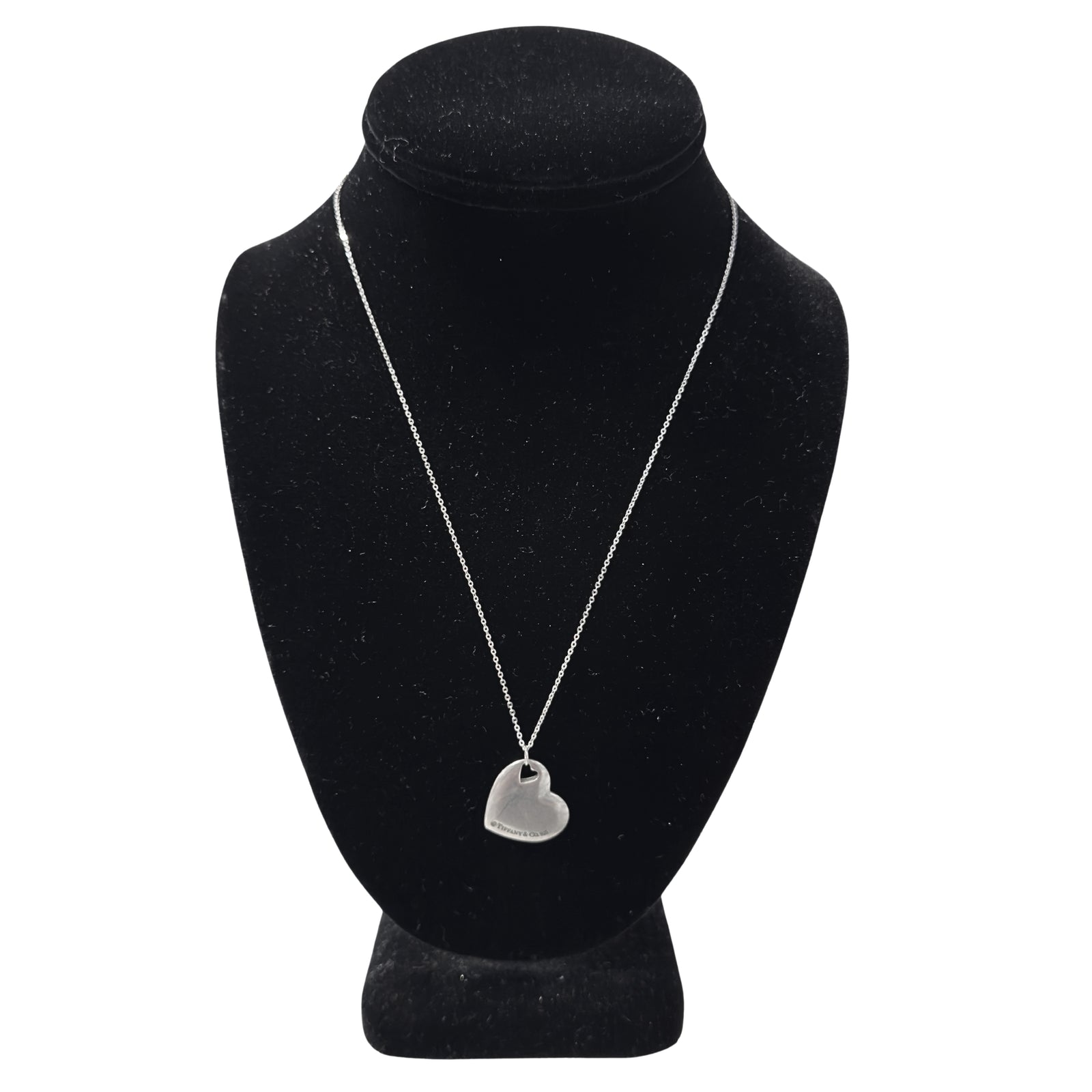 Repurposed Tiffany Heart Pendant Necklace