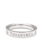 Platinum Three-Diamond 3 mm Band Ring
