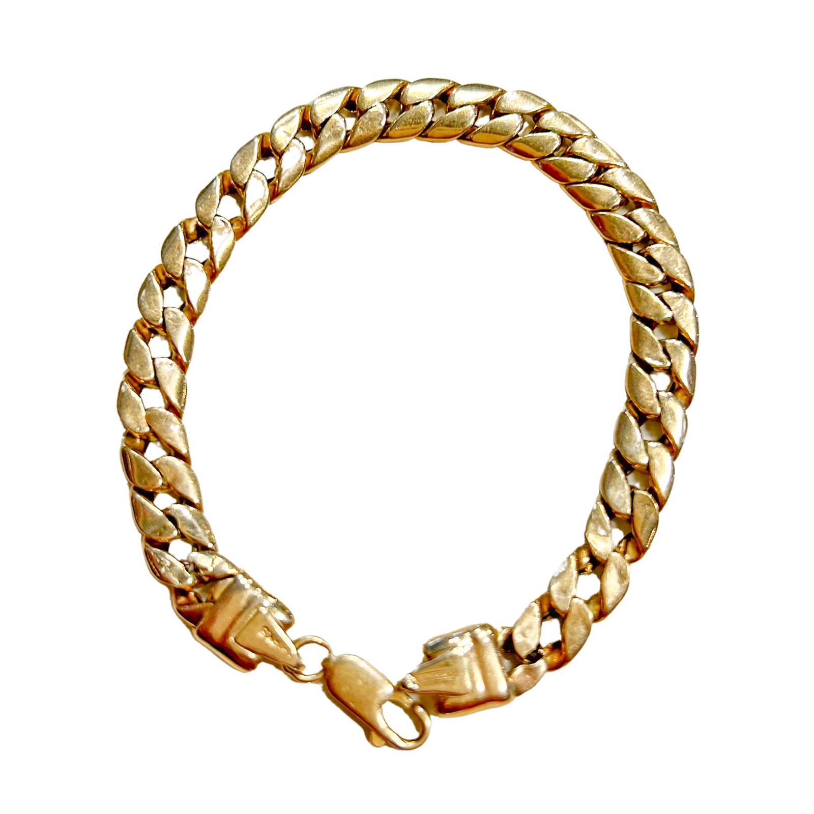 Unisex 14K Gold Cuban-Link Chain Bracelet