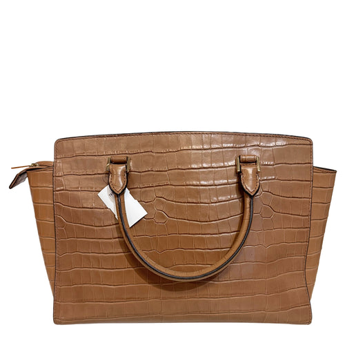 Selma Embossed Croc Leather Bag