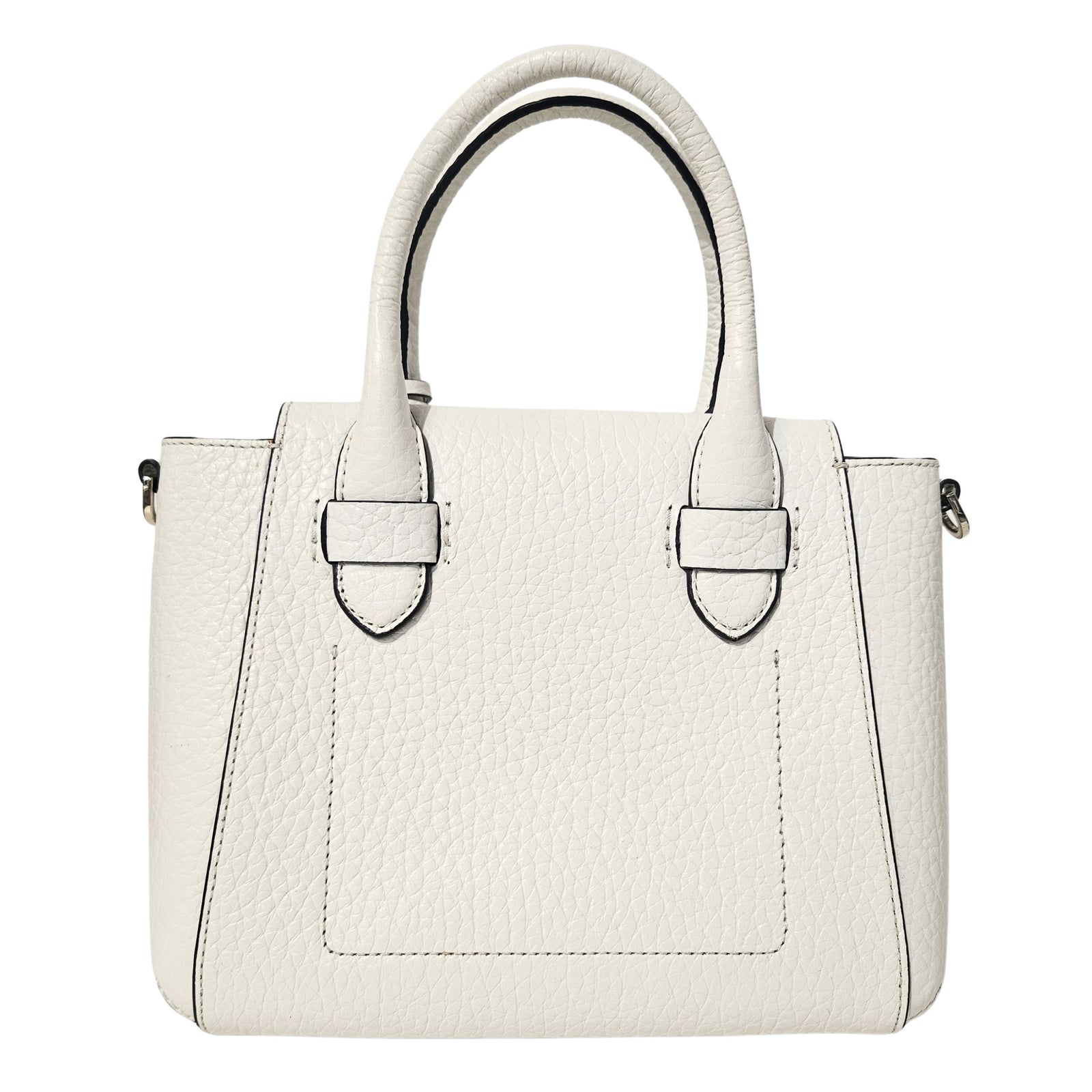 Carter Street White Pebbled Satchel