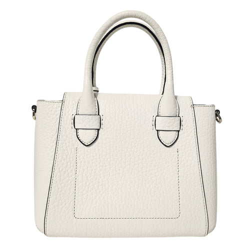 Carter Street White Pebbled Satchel