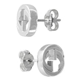 Silver Interlocking G Earrings