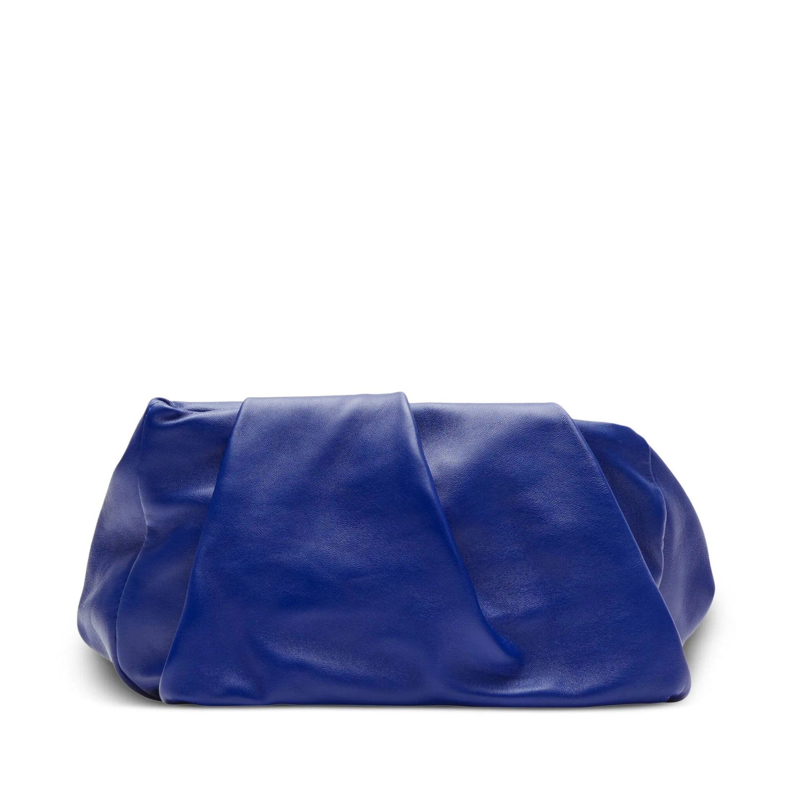 Rose Ruched Leather Clutch Bag